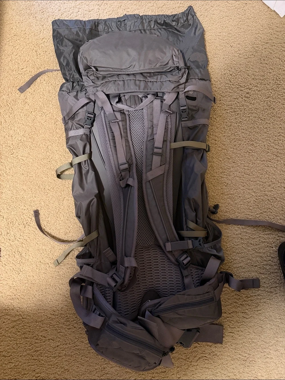 L.L. Bean Gray Travel/Camping Backpack